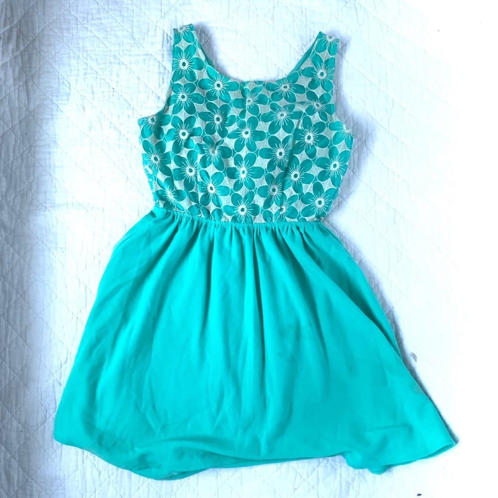 Women’s Teal spring flirty Dress
